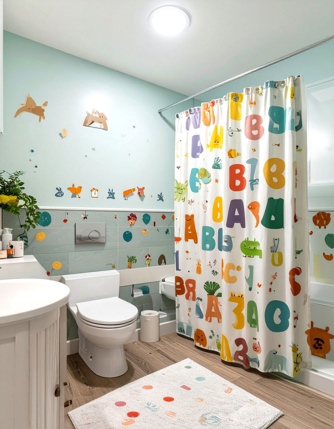 A B C and Learning Bathroom - 30 kids bathroom ideas
