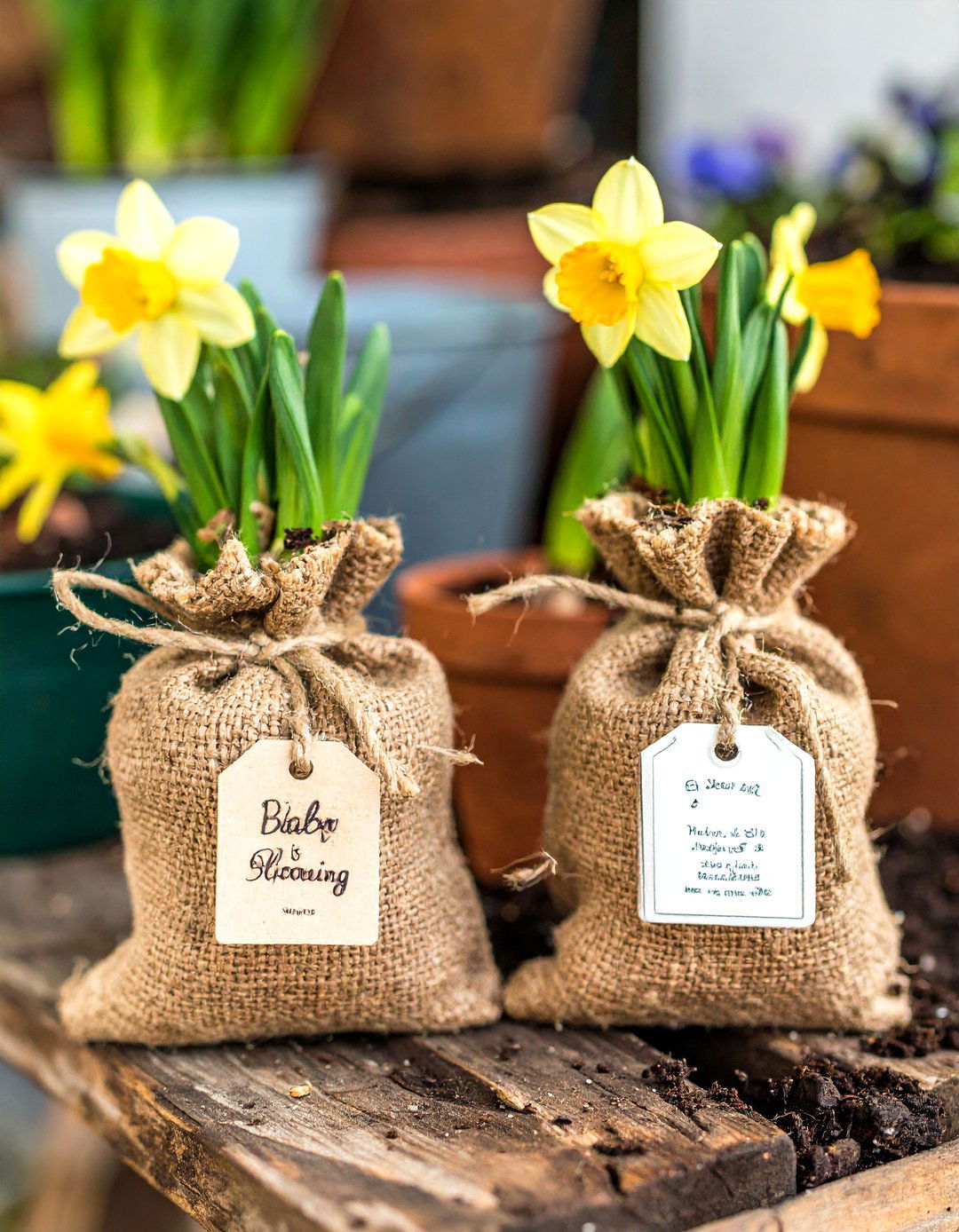 A Baby is Blooming Flower Bulb Favors - 30 baby shower favor ideas