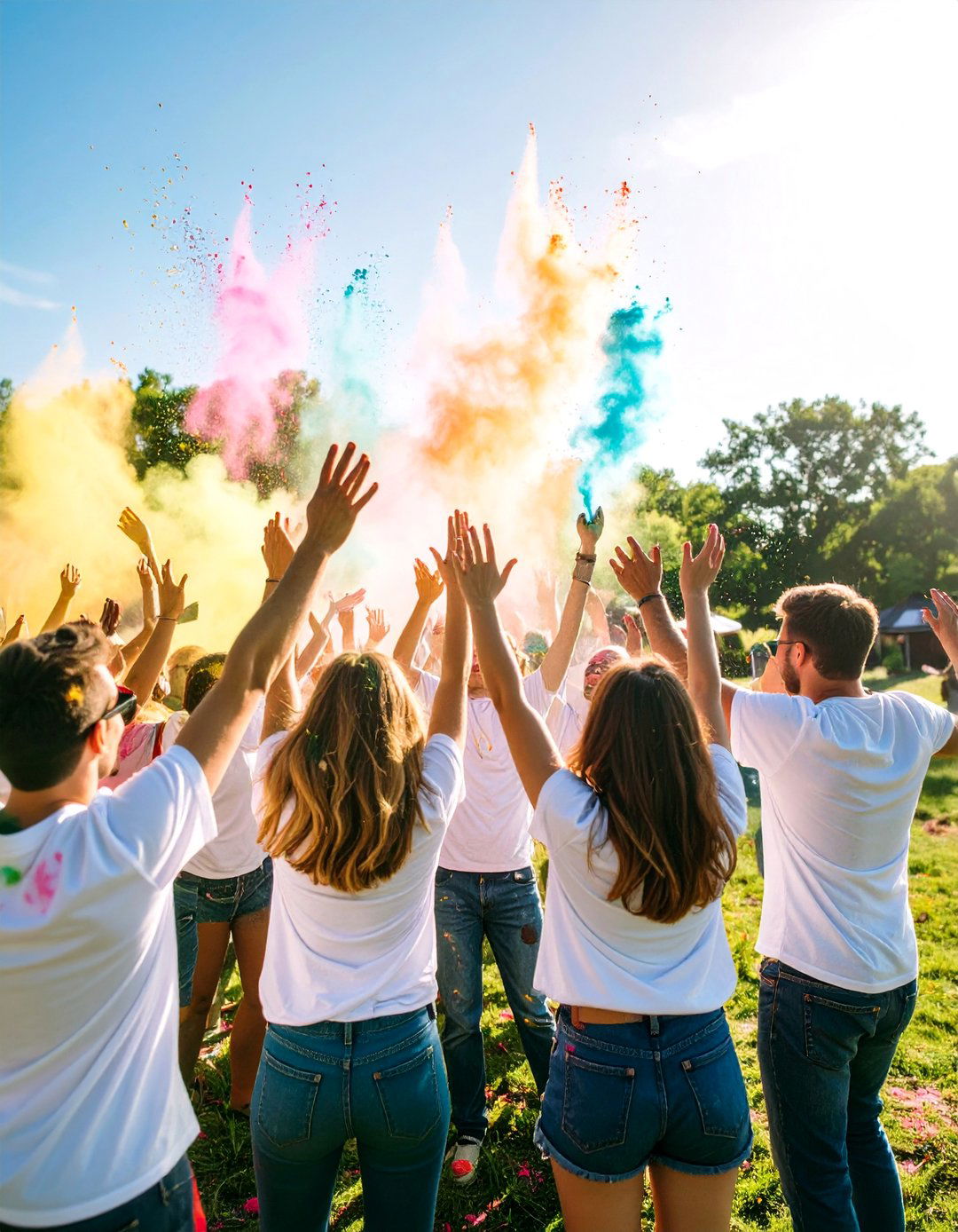 A Backyard Color Festival - 30 backyard birthday party ideas