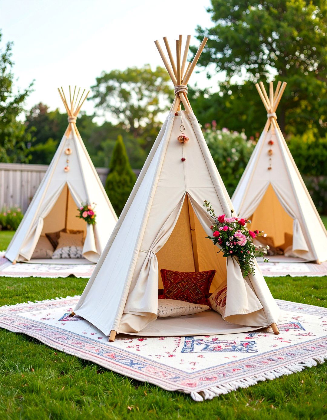 A Backyard Teepee Village - 30 backyard ideas for kids