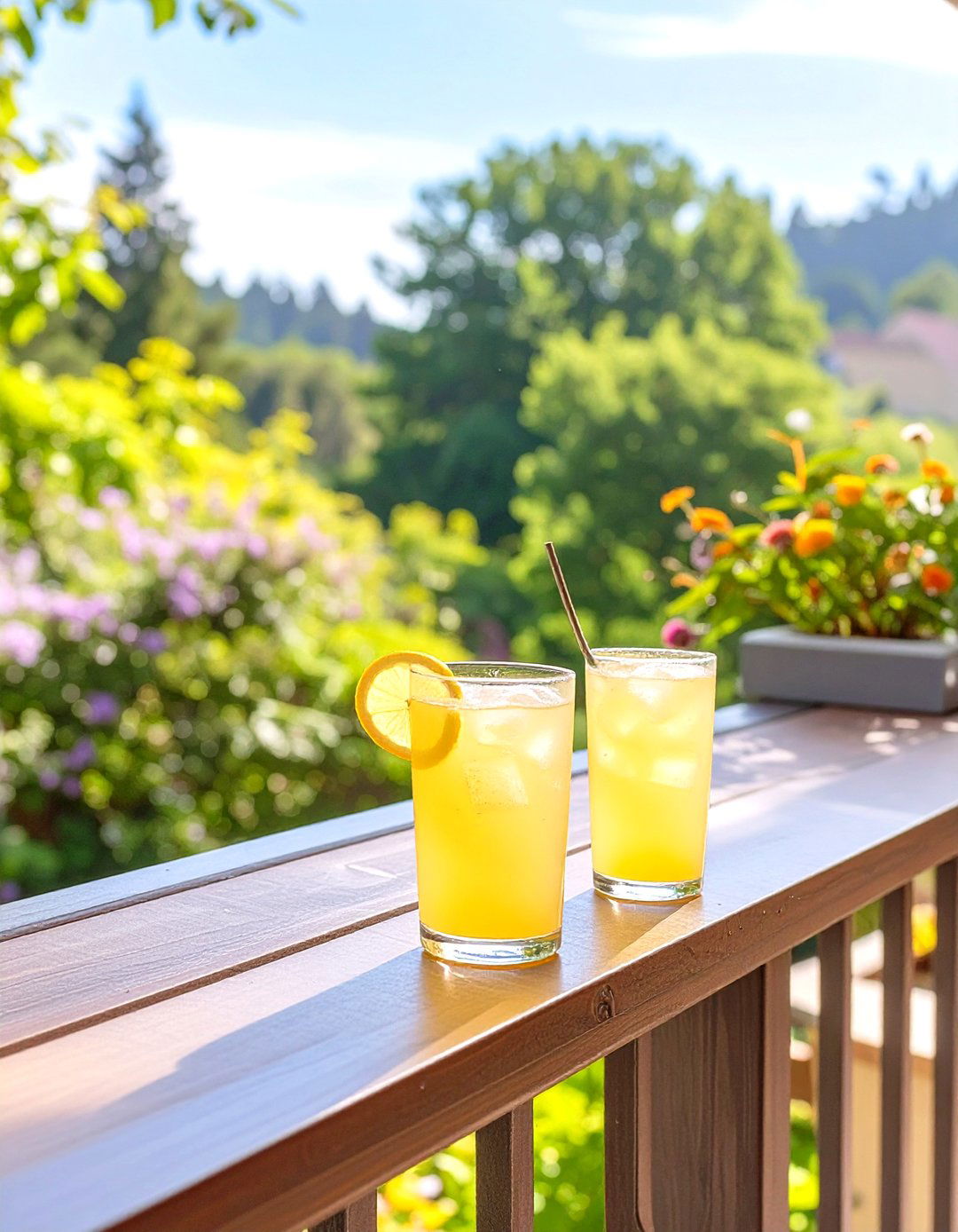A Balcony Railing Bar Counter - 30 small patio furniture ideas