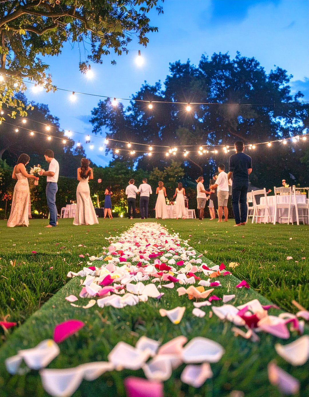 A Barefoot Dance Floor on the Lawn - 30 small backyard wedding ideas