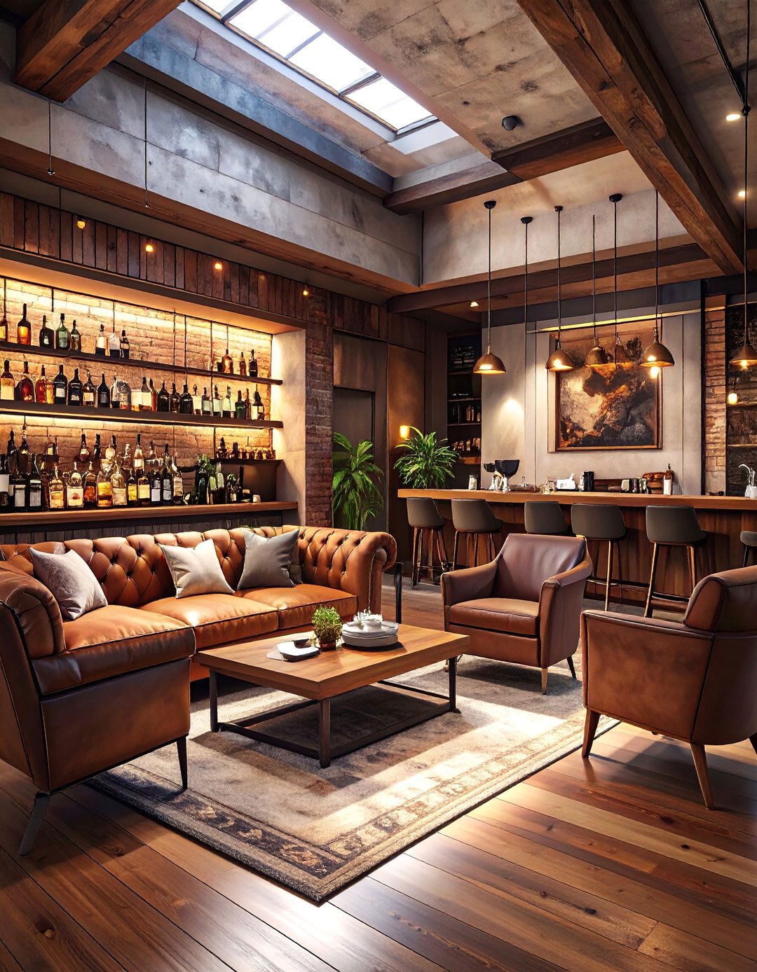 A Basement Bar and Lounge Area - 30 bar ideas for basement