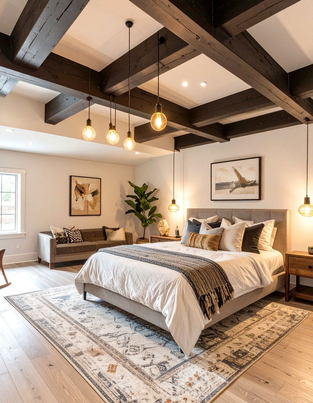 A Basement Bedroom with an Exposed Ceiling - 30 basement bedroom ideas