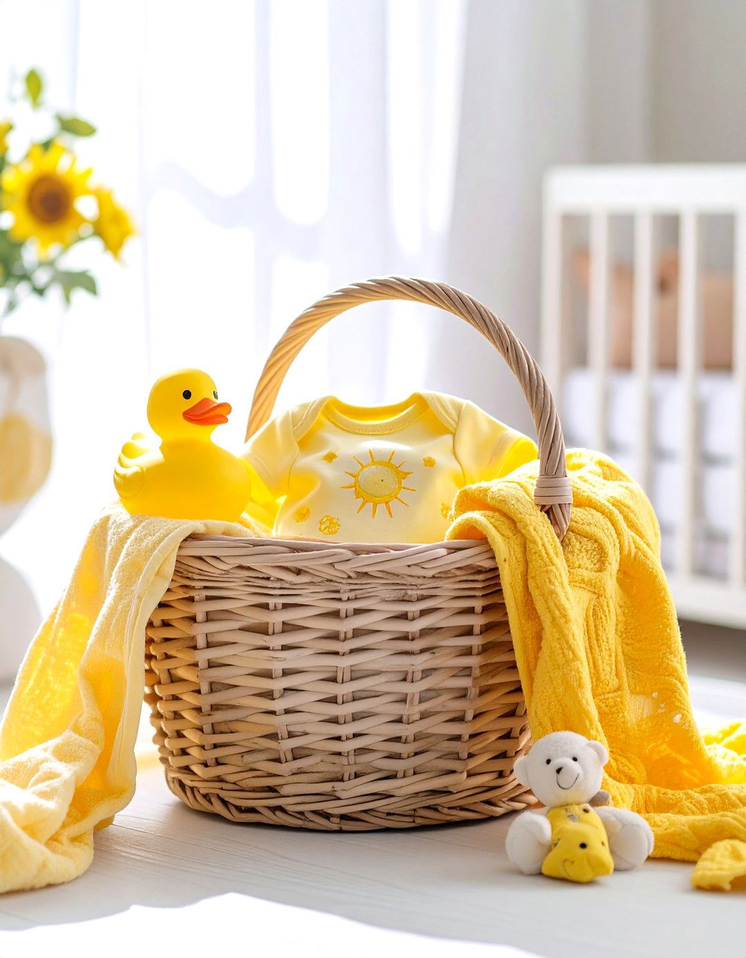 A Basket of Sunshine for Baby - 30 unique baby shower basket ideas