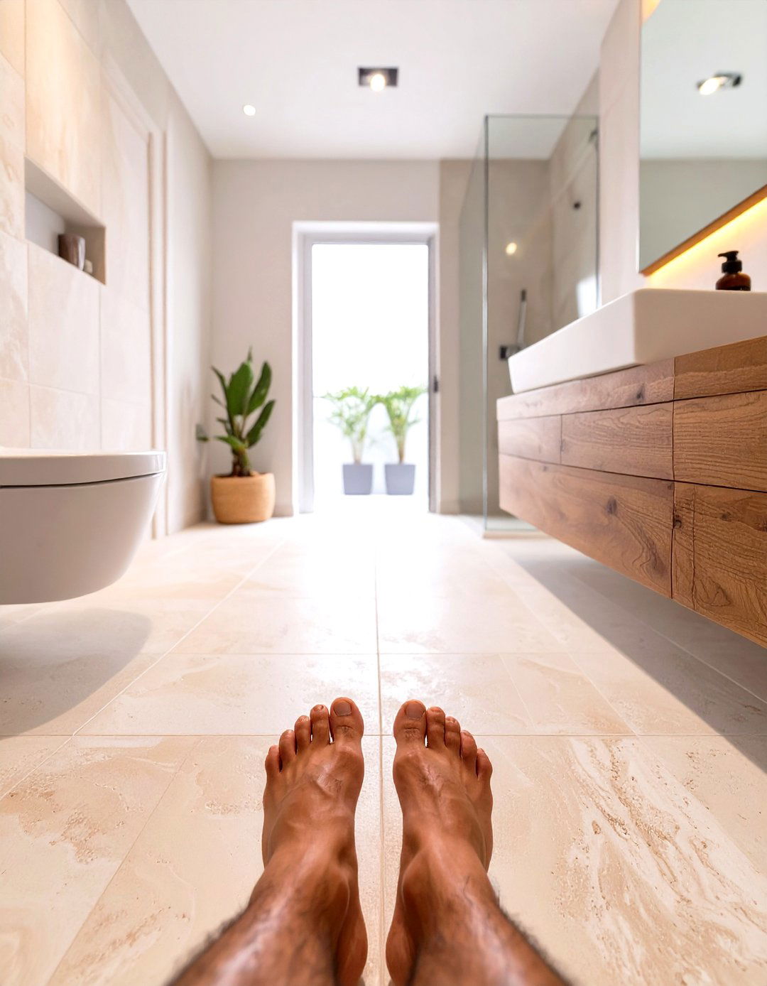 A Bathroom With Heated Floors - 30 luxury bathroom ideas