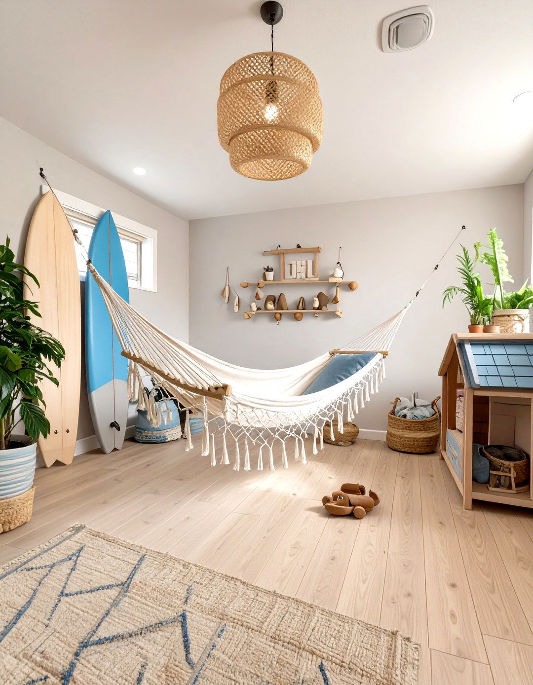 A Beach House Hangout Playroom - 30 basement playroom ideas