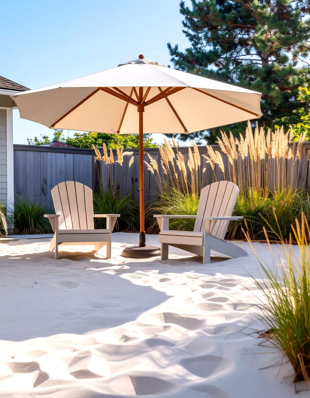 A Beach Inspired Sandy Retreat - 30 backyard ideas without grass