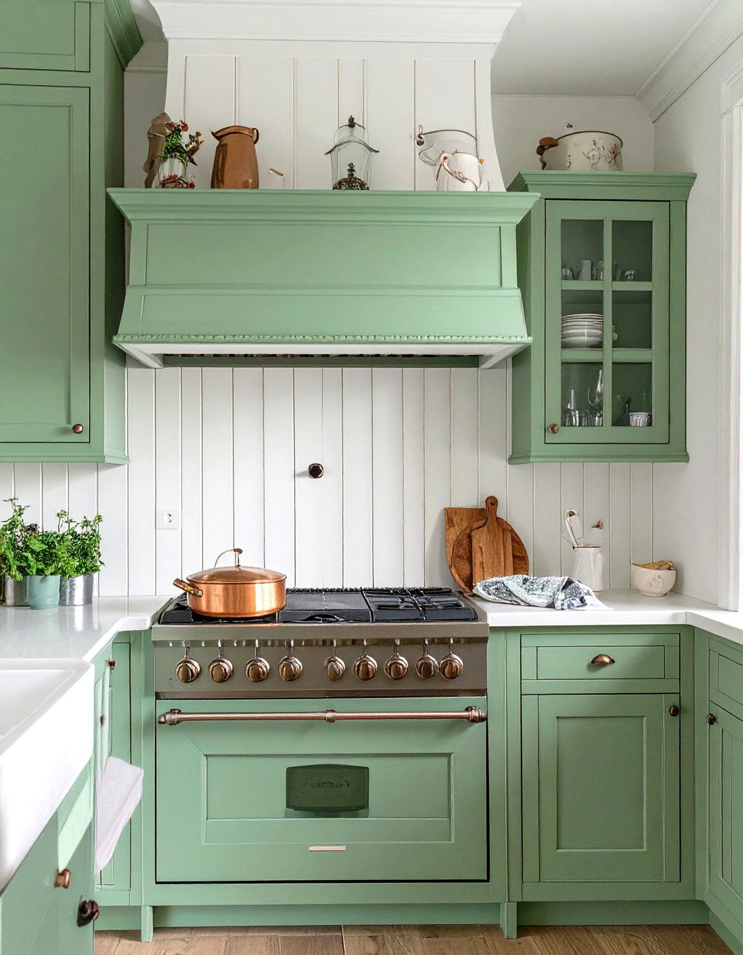 A Beadboard Backsplash for a Small Country Kitchen - 30 small country kitchen ideas