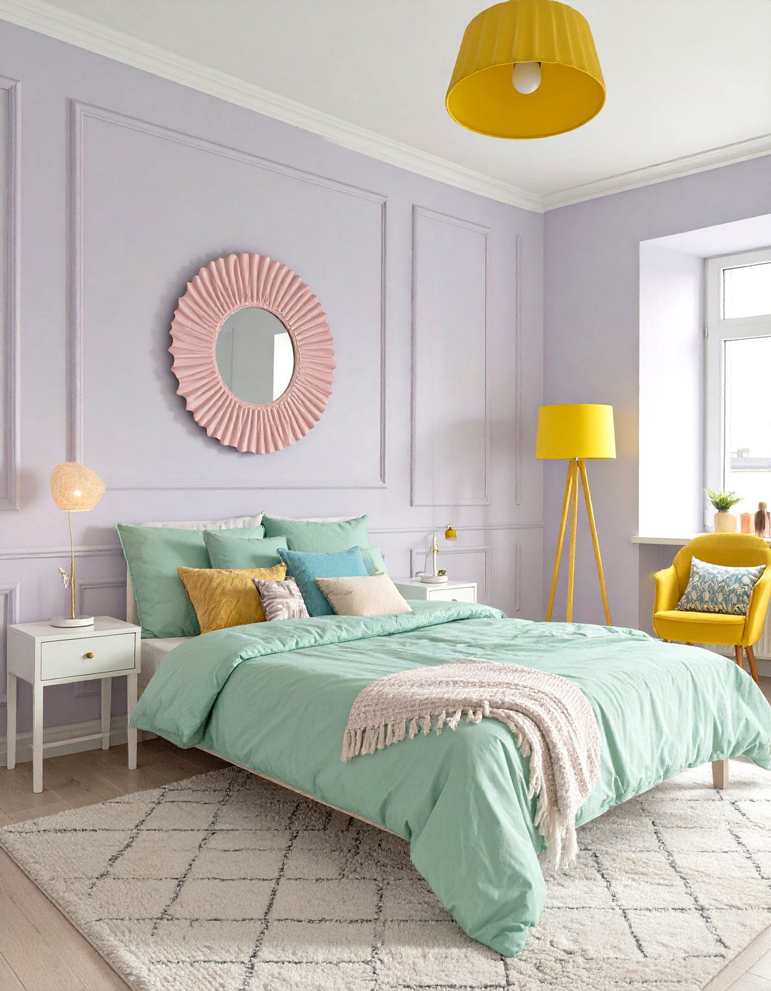 A Bedroom Designed with a Pastel Color Palette - 30 teen girls bedroom ideas