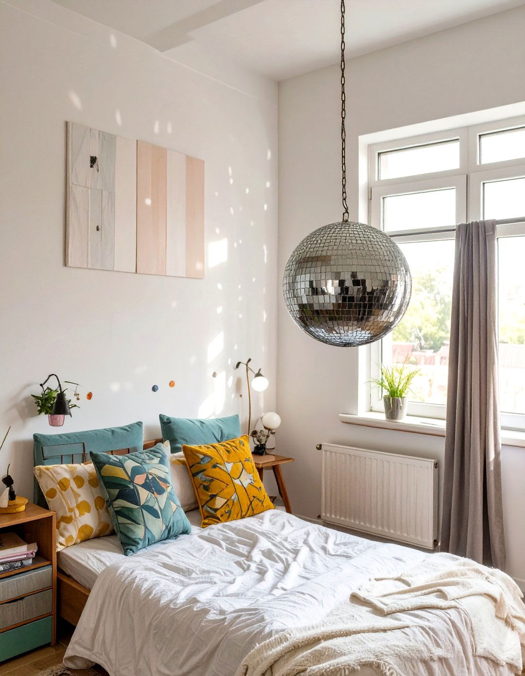 A Bedroom Featuring a Disco Ball - 30 teenage girl girls bedroom ideas