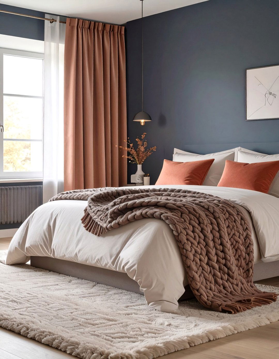 A Bedroom with Layered Textiles - 30 dark academia interior design ideas