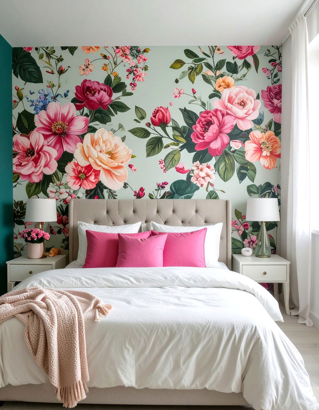 A Bedroom with Removable Wallpaper - 30 tween girl bedroom ideas