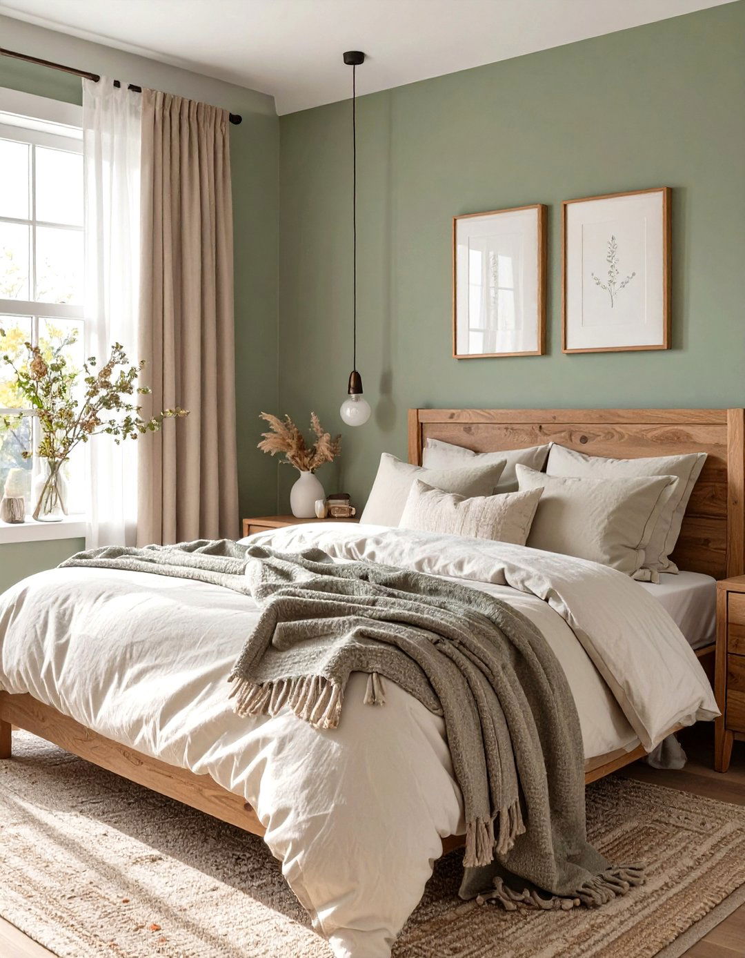 A Bedroom with a Sage Green Color Scheme - 30 teenage girl girls bedroom ideas