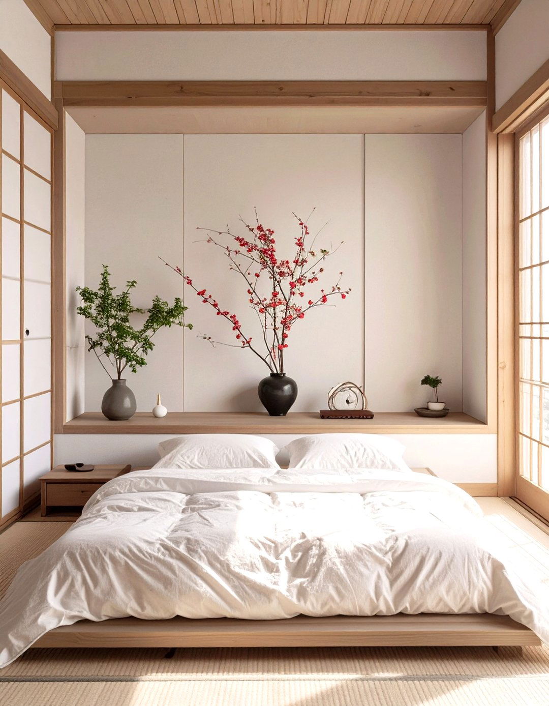 A Bedroom with a Tokonoma Alcove - 30 japanese house design ideas