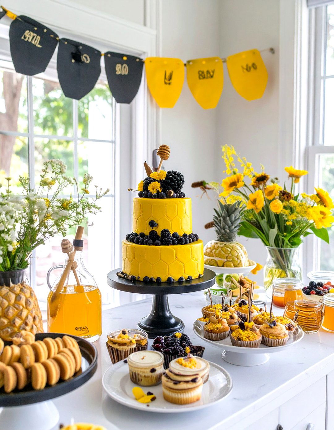 A Bee utiful Baby Brunch - 30 baby shower brunch ideas