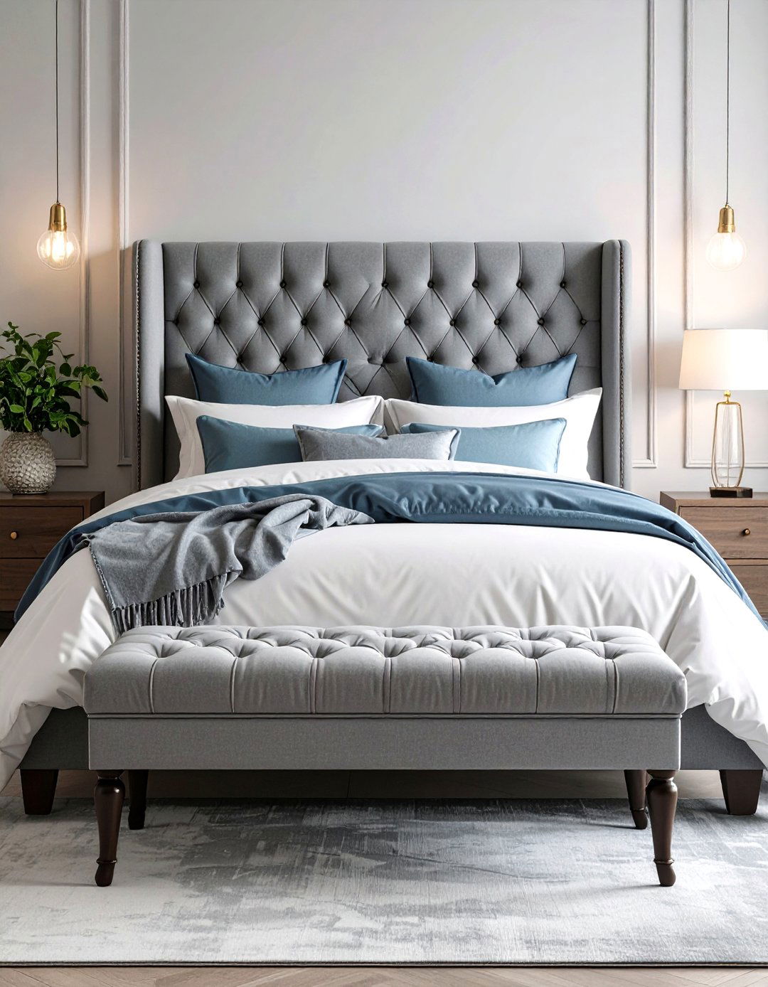 A Bench at the Foot of the Bed - 30 romantic warm and cozy bedroom ideas