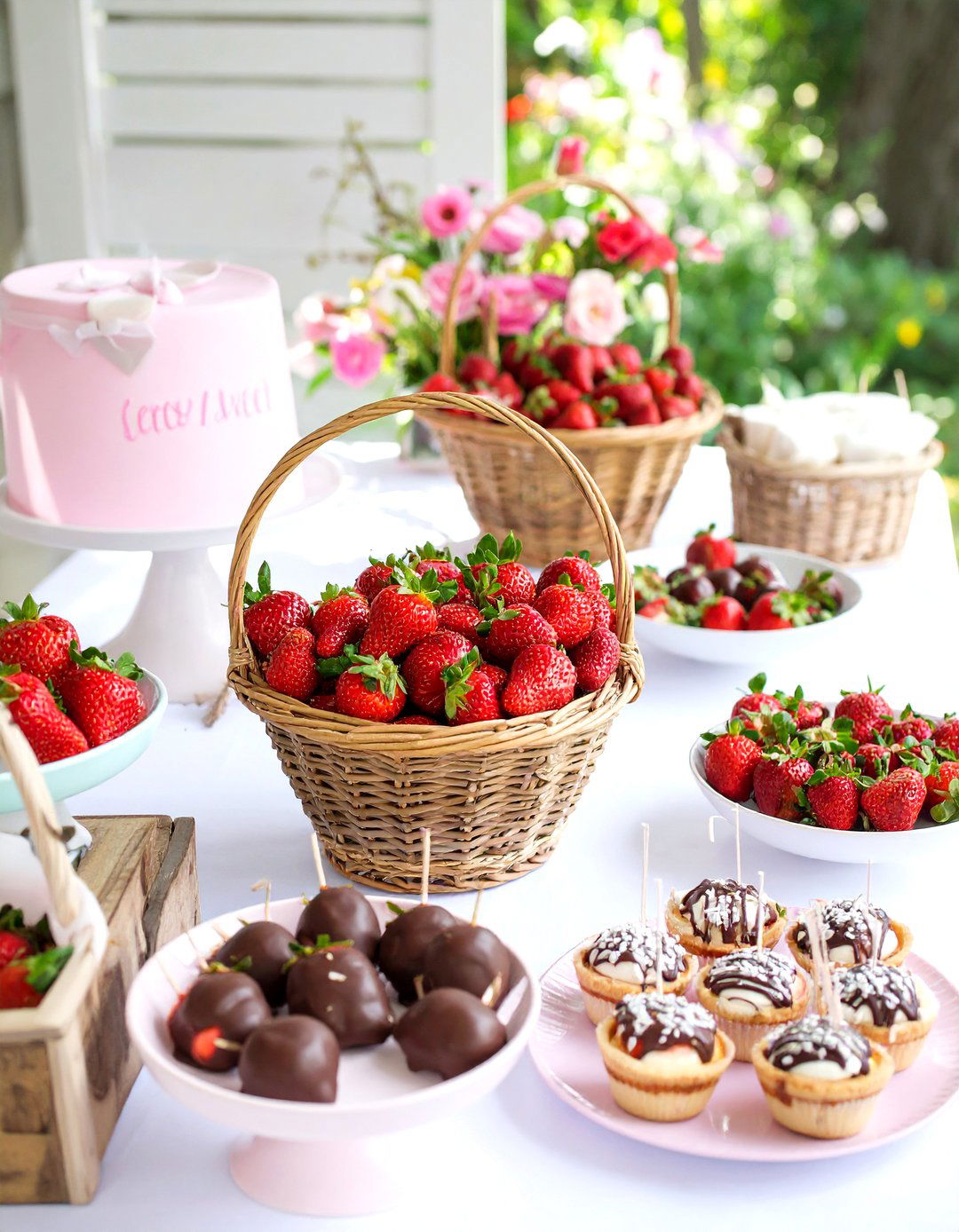 A Berry Sweet Strawberry Patch - 30 baby shower food ideas girl