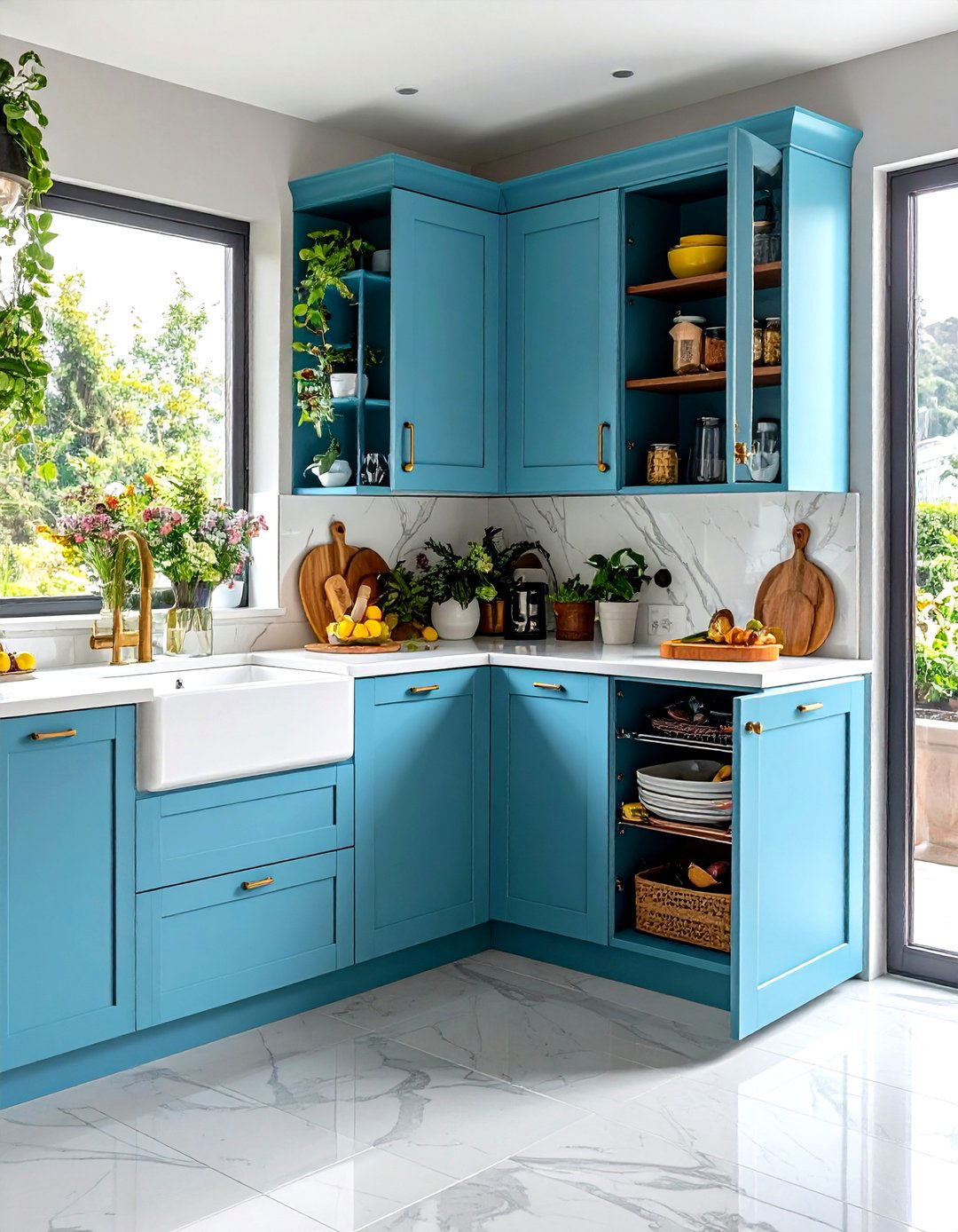 A Bi Fold Door Kitchen Corner Cabinet - 30 kitchen corner ideas