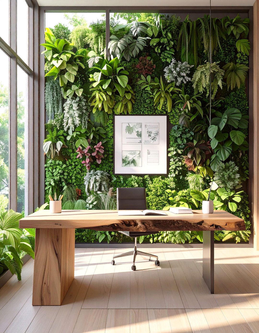 A Biophilic Home Office Concept - 30 interior design sketches ideas