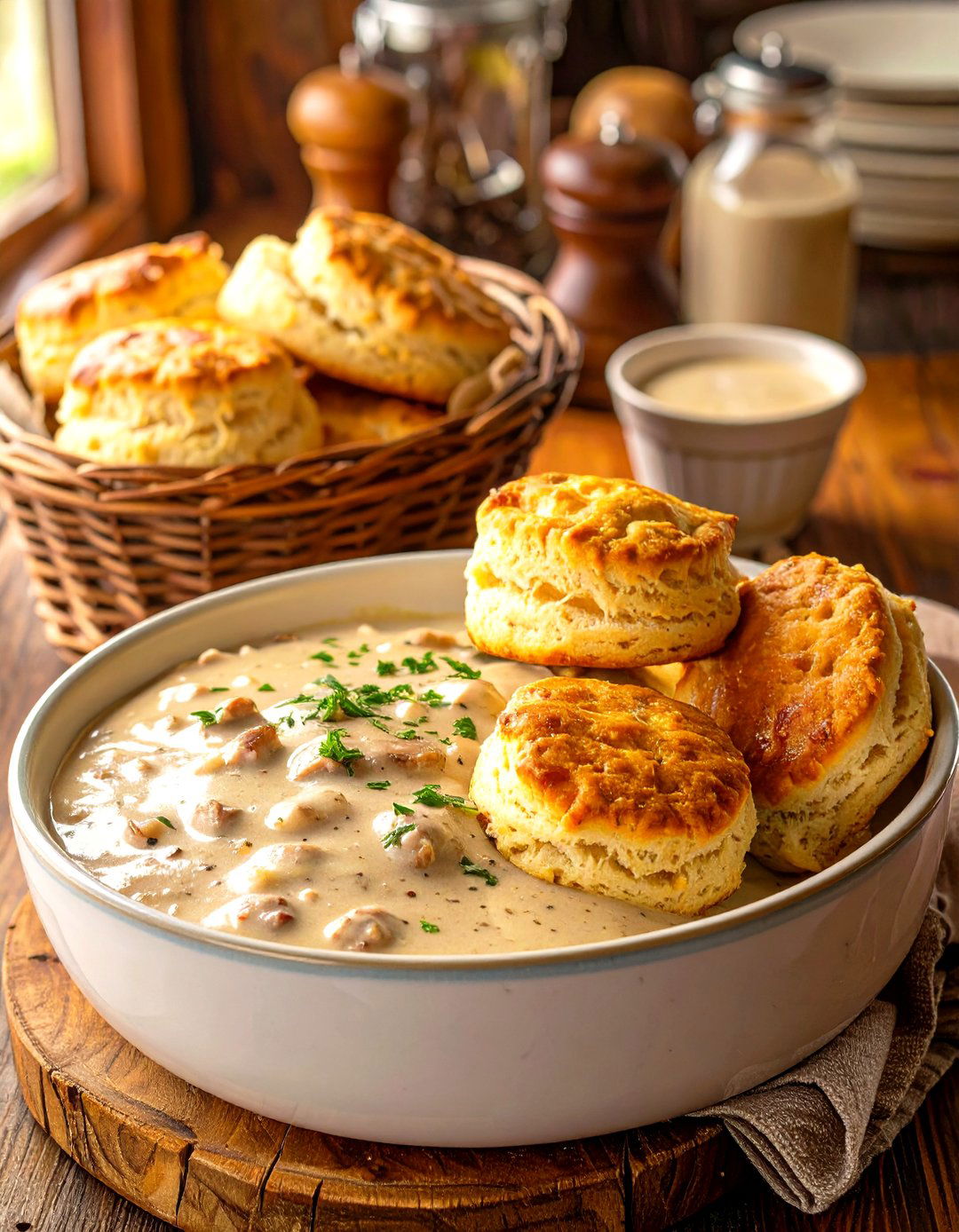 A Biscuits And Gravy Bar - 30 office breakfast ideas