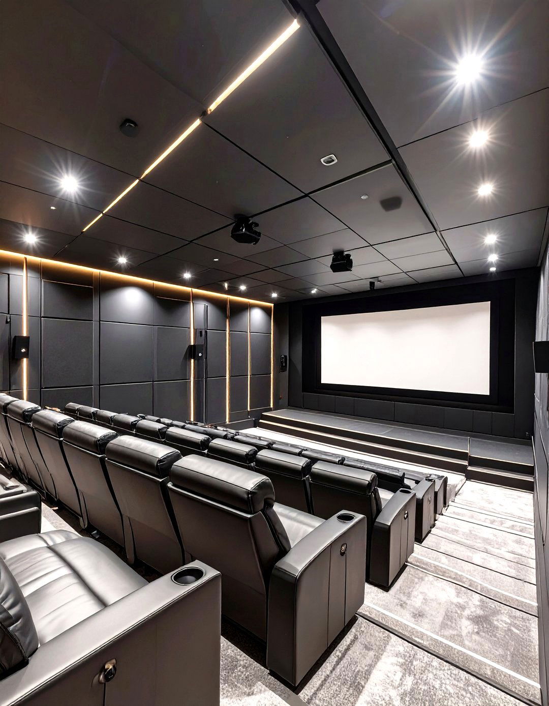 A Black Box Professional Screening Room - 30 home theater room ideas