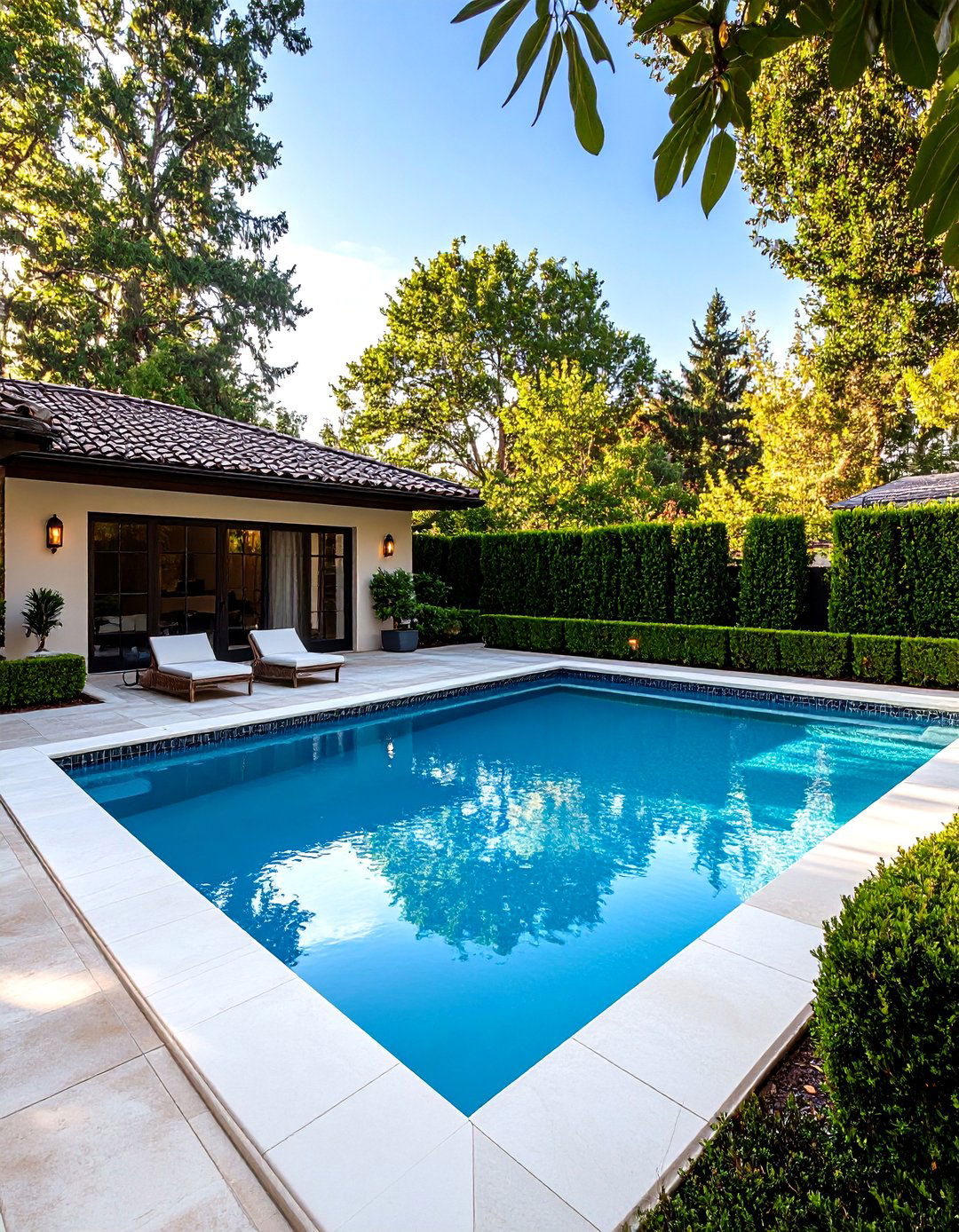 A Black Tie Geometric Pool - 30 pool ideas for backyard