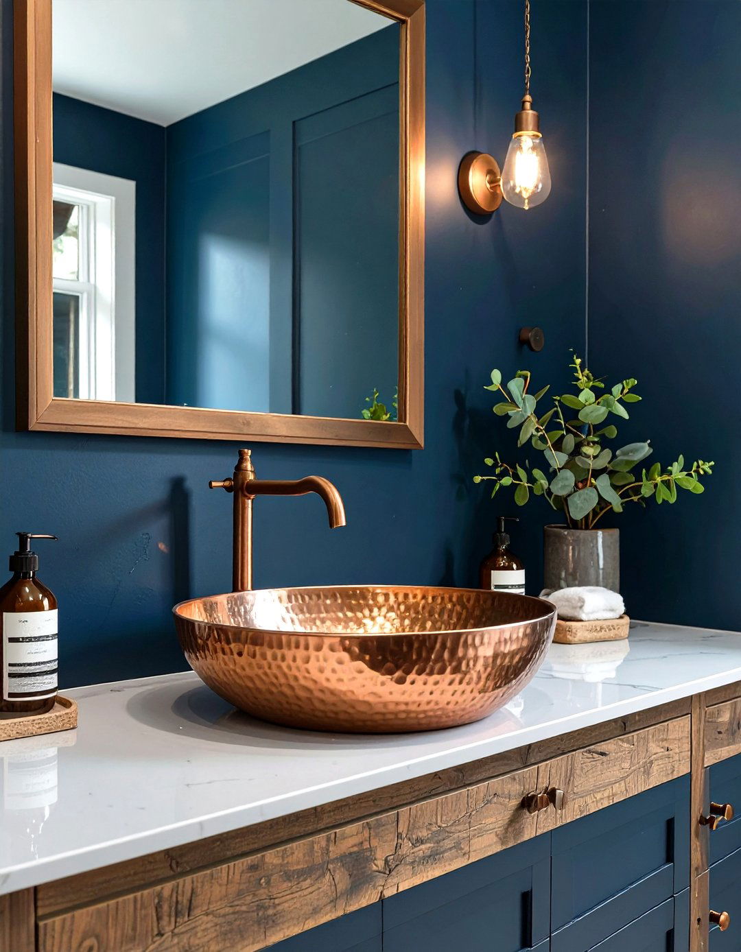 A Black and White Farmhouse Bathroom - 30 farmhouse rustic bathroom ideas