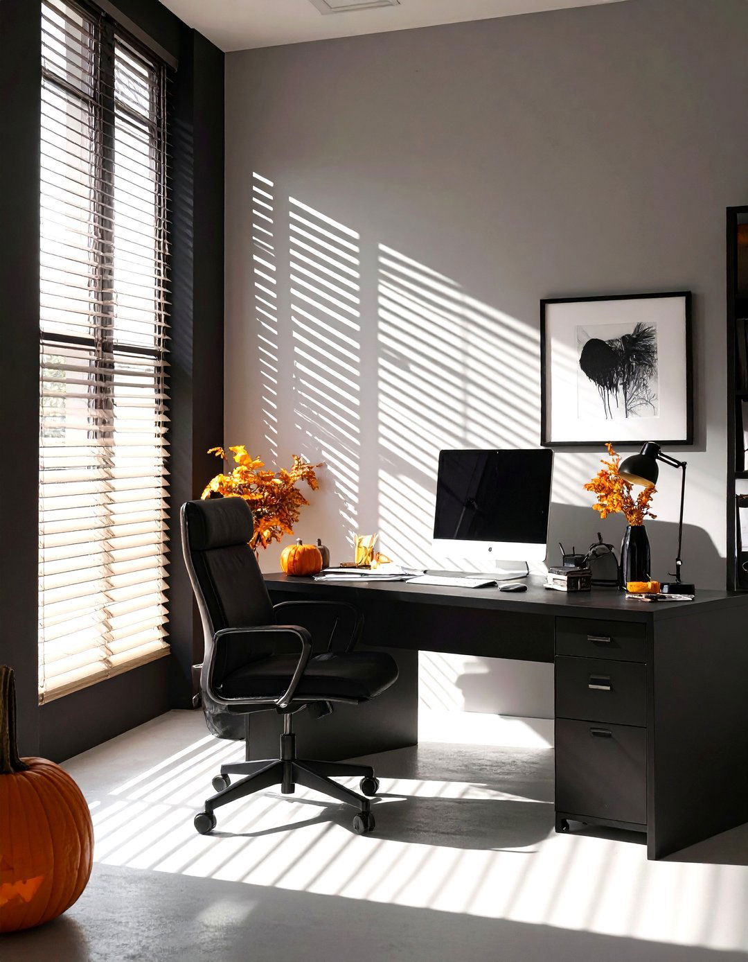 A Black and White Noir Film - 30 office halloween ideas