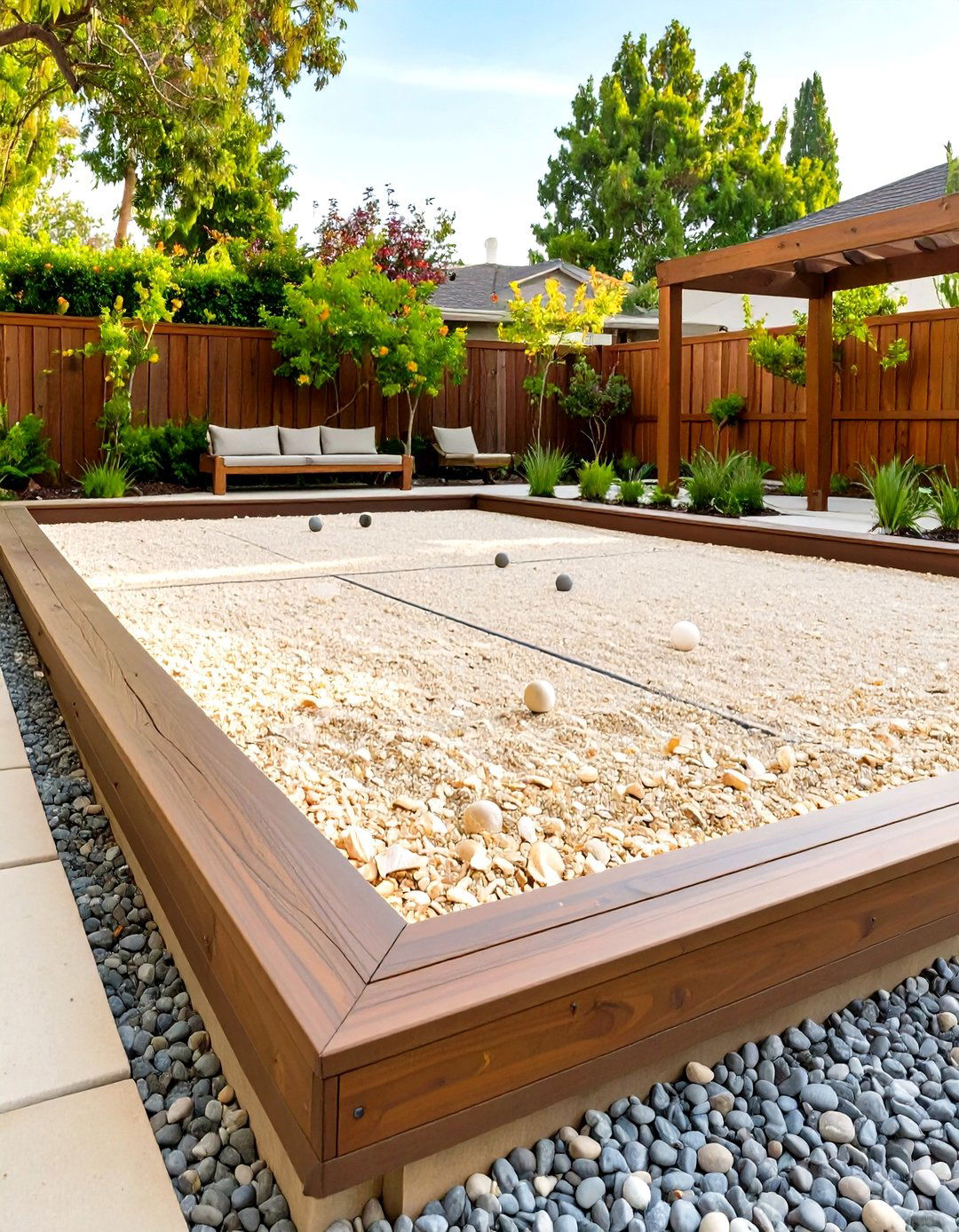 A Bocce Ball Court Backyard