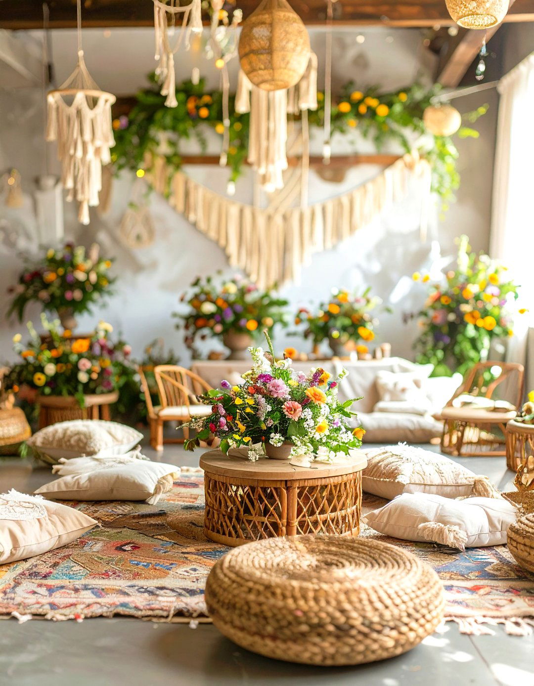 A Bohemian Baby Wildflower Gathering - 30 girl baby shower ideas