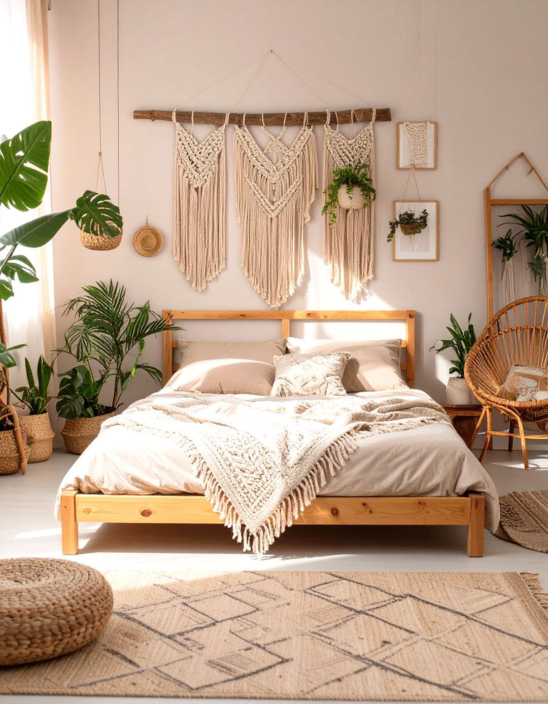 A Bohemian Beige Bedroom Retreat - 30 modern beige bedroom ideas