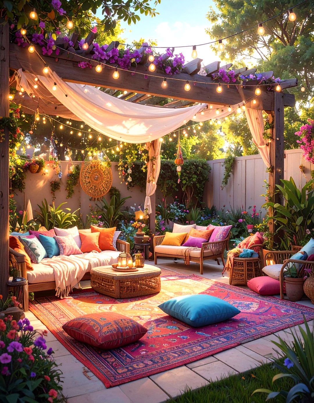 A Bohemian Chic Backyard Escape - 30 outdoor backyard ideas