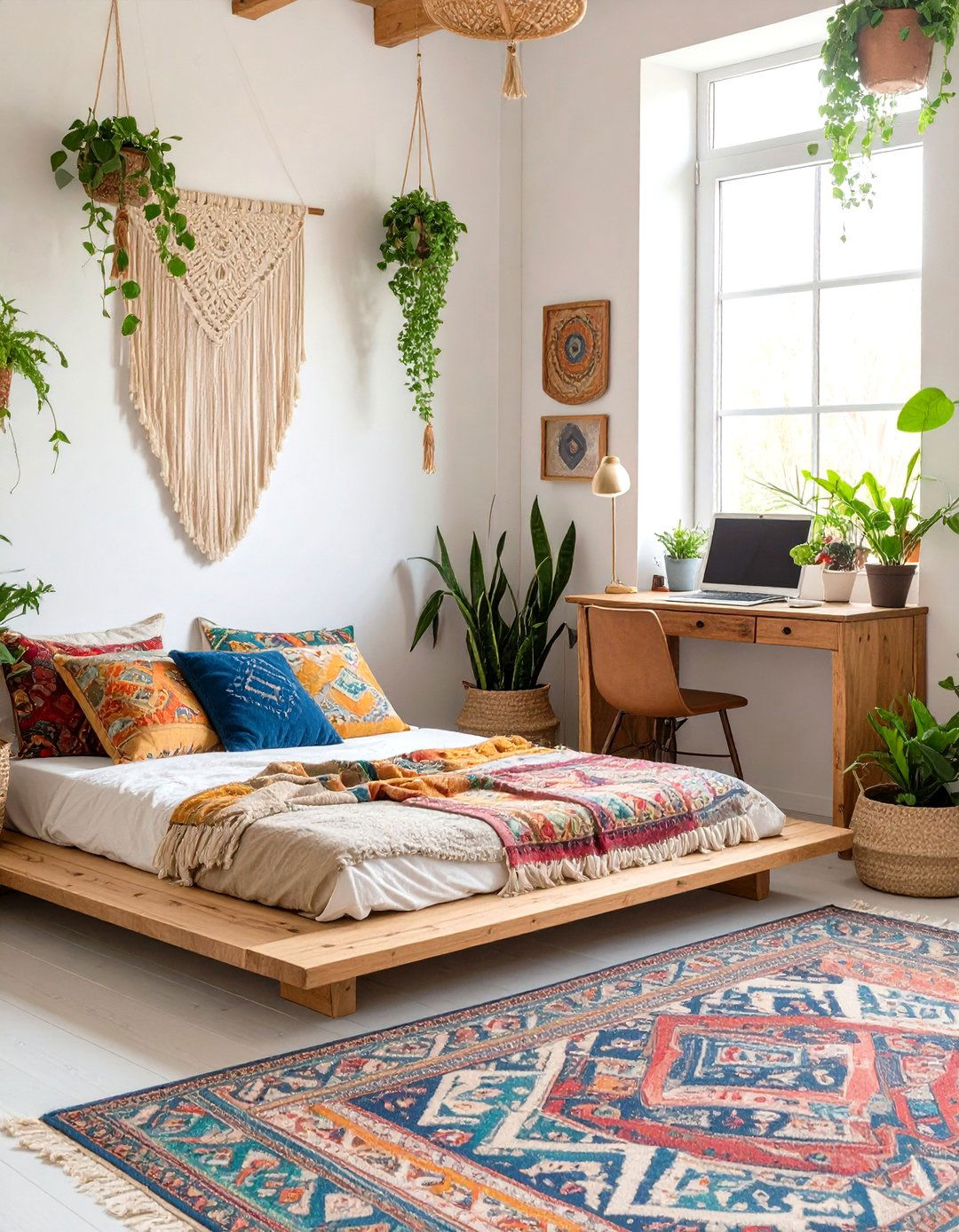 A Bohemian Chic Guest Retreat and Office - 30 guest room office ideas