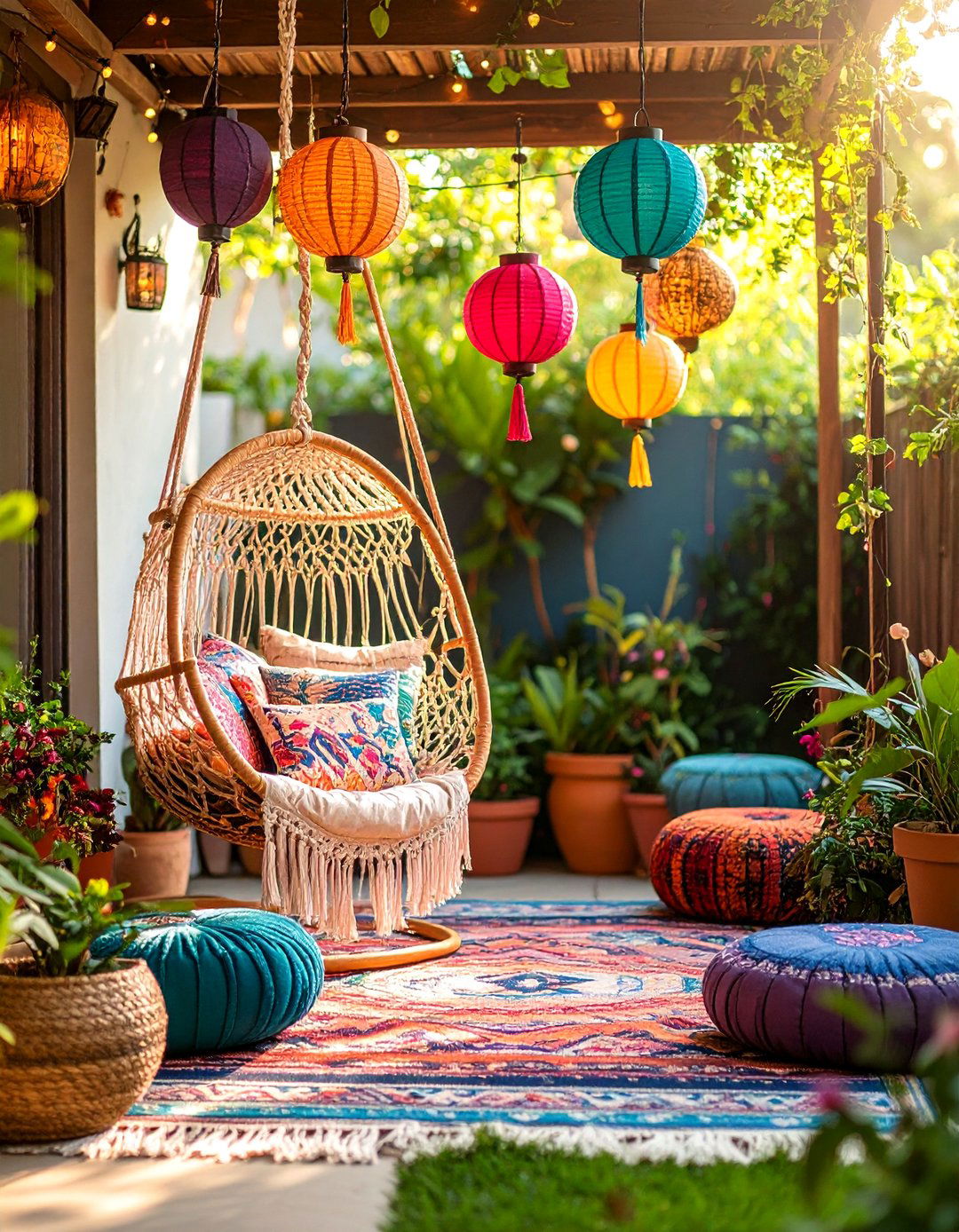 A Bohemian Chic Hideaway - 30 backyard ideas for small yards