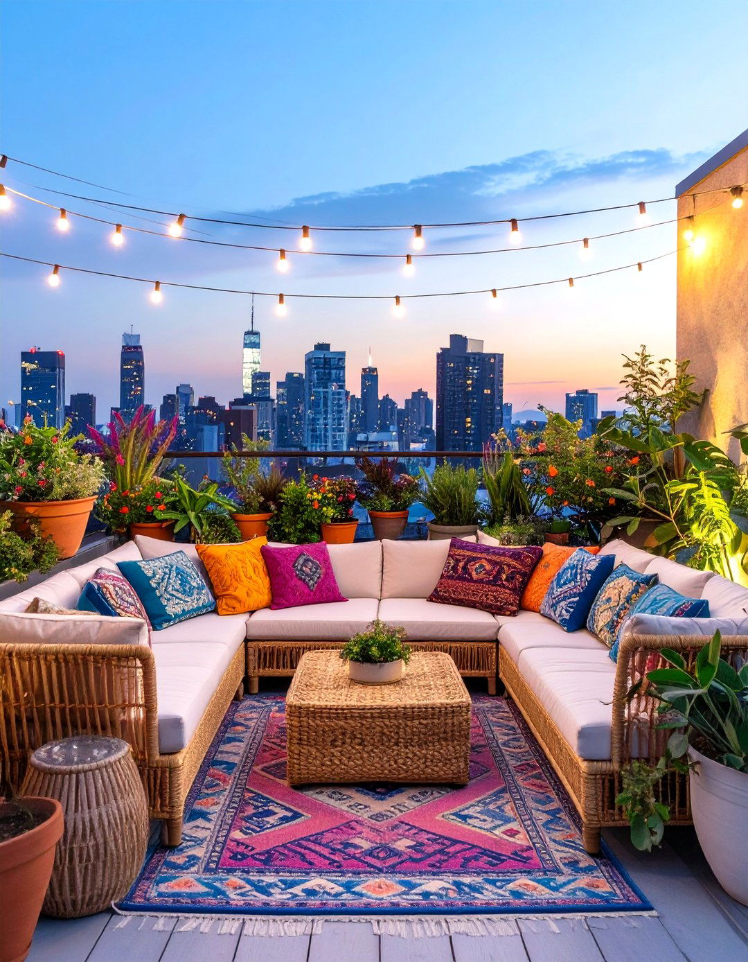 A Bohemian Chic Rooftop Terrace - 30 interior design education ideas