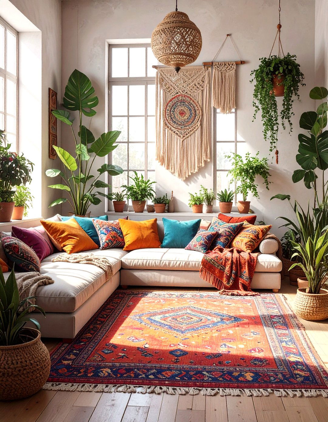 A Bohemian Eclectic Living Room - 30 extra small apartment living room ideas