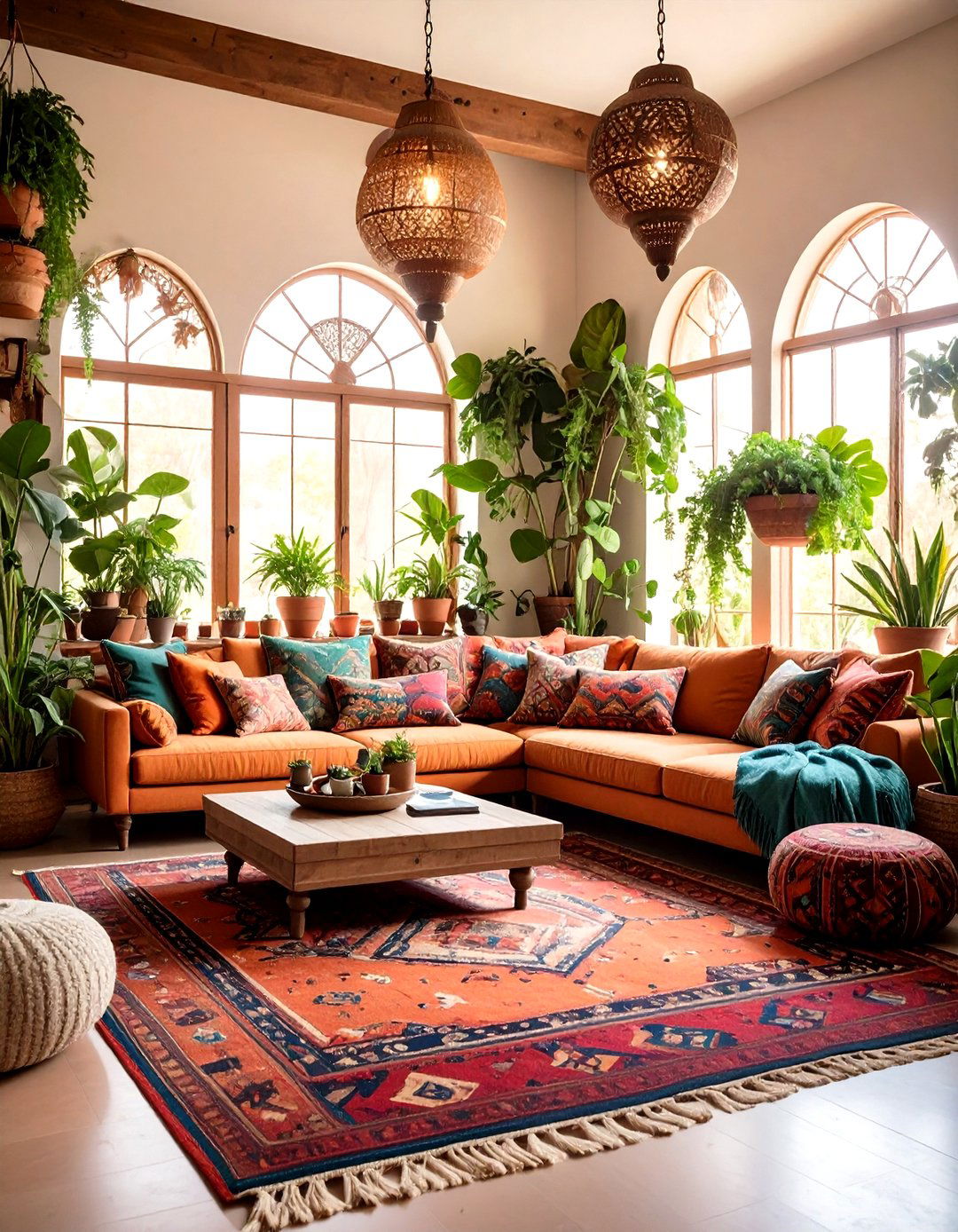 A Bohemian Eclectic Living Room - 30 l shaped living room ideas