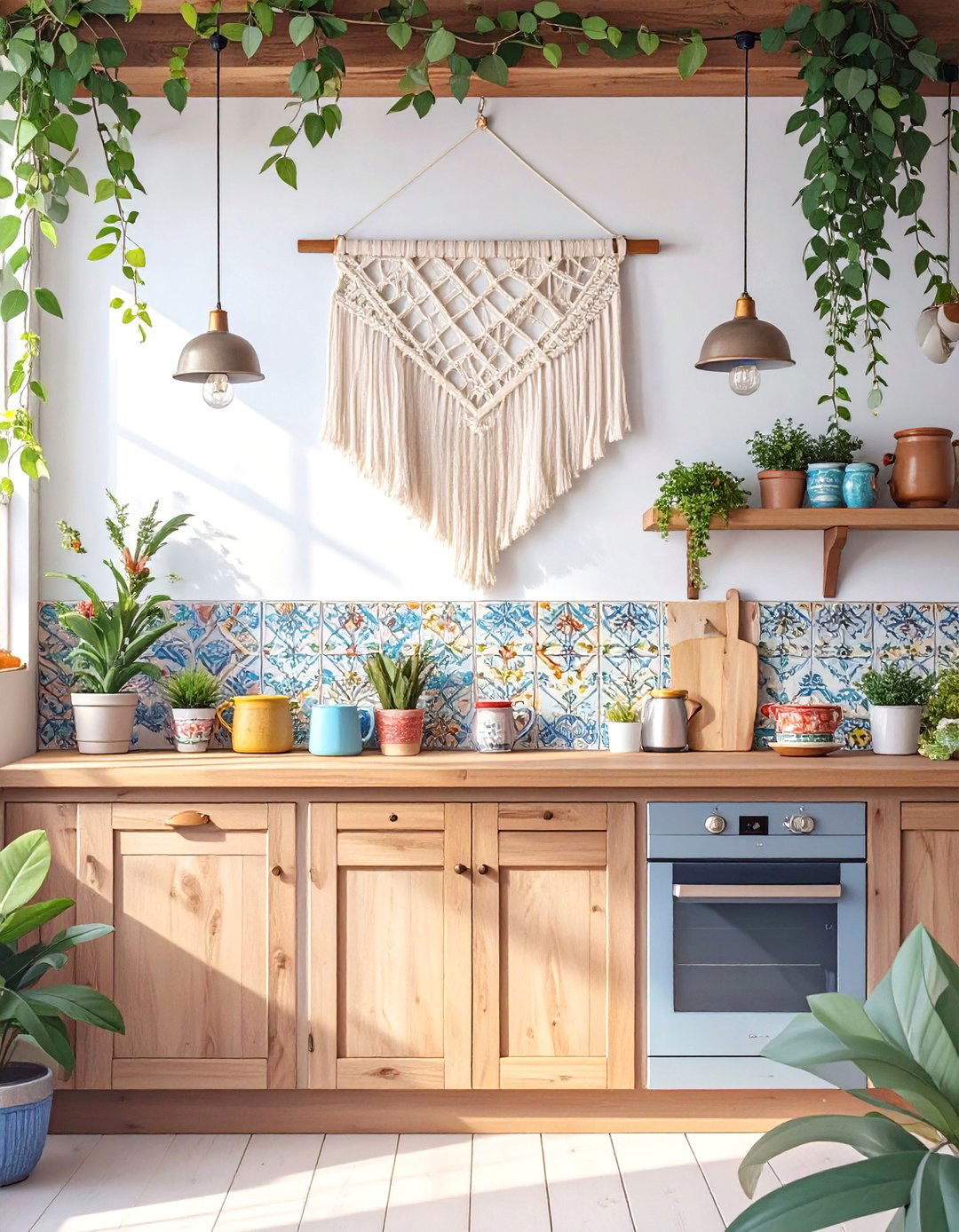 A Bohemian Inspired Kitchen Coffee Corner - 30 coffee bar ideas for kitchen