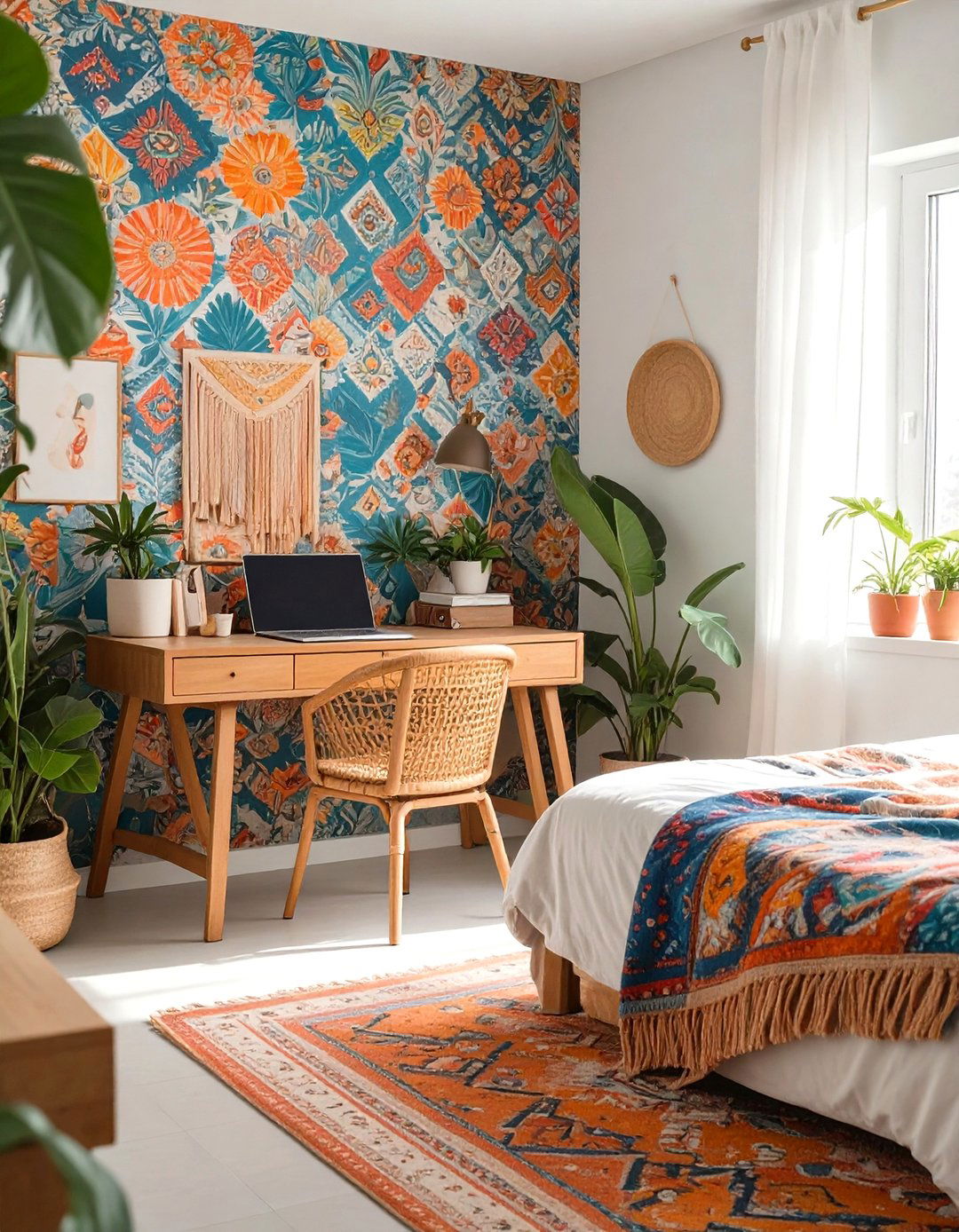 A Bohemian Inspired Office Bedroom Nook - 30 office bedroom ideas