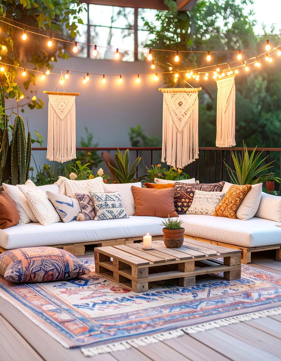 A Bohemian Lounge Deck - 30 deck decorating ideas on a budget