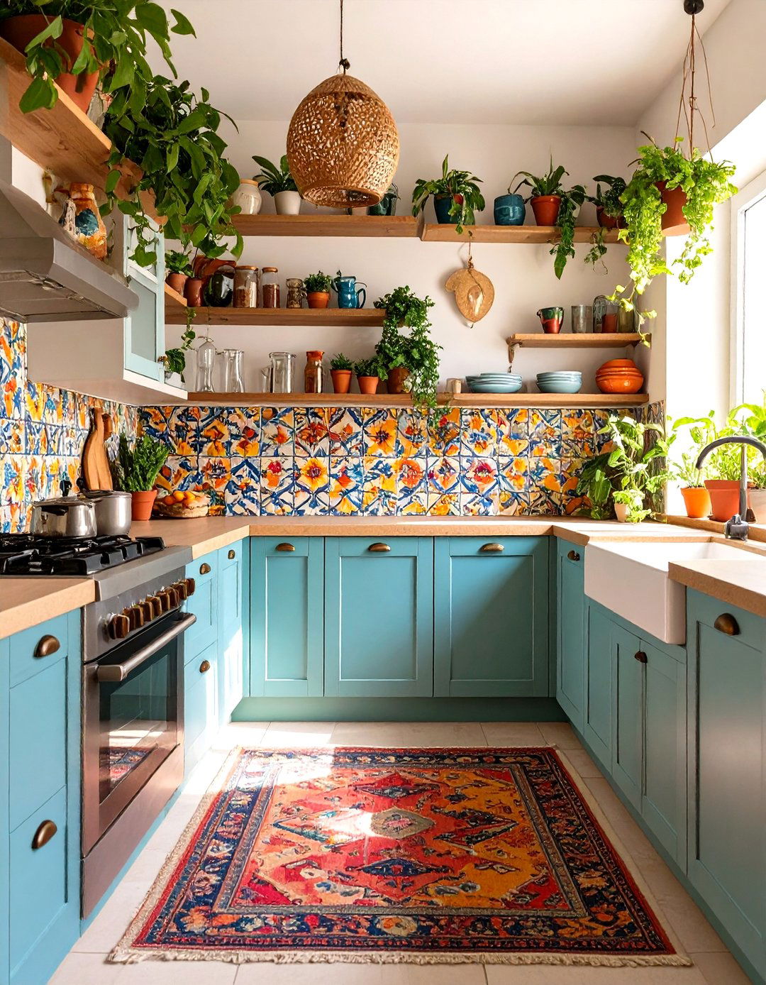 A Bohemian Style Kitchen - 30 cozy kitchen decorating ideas