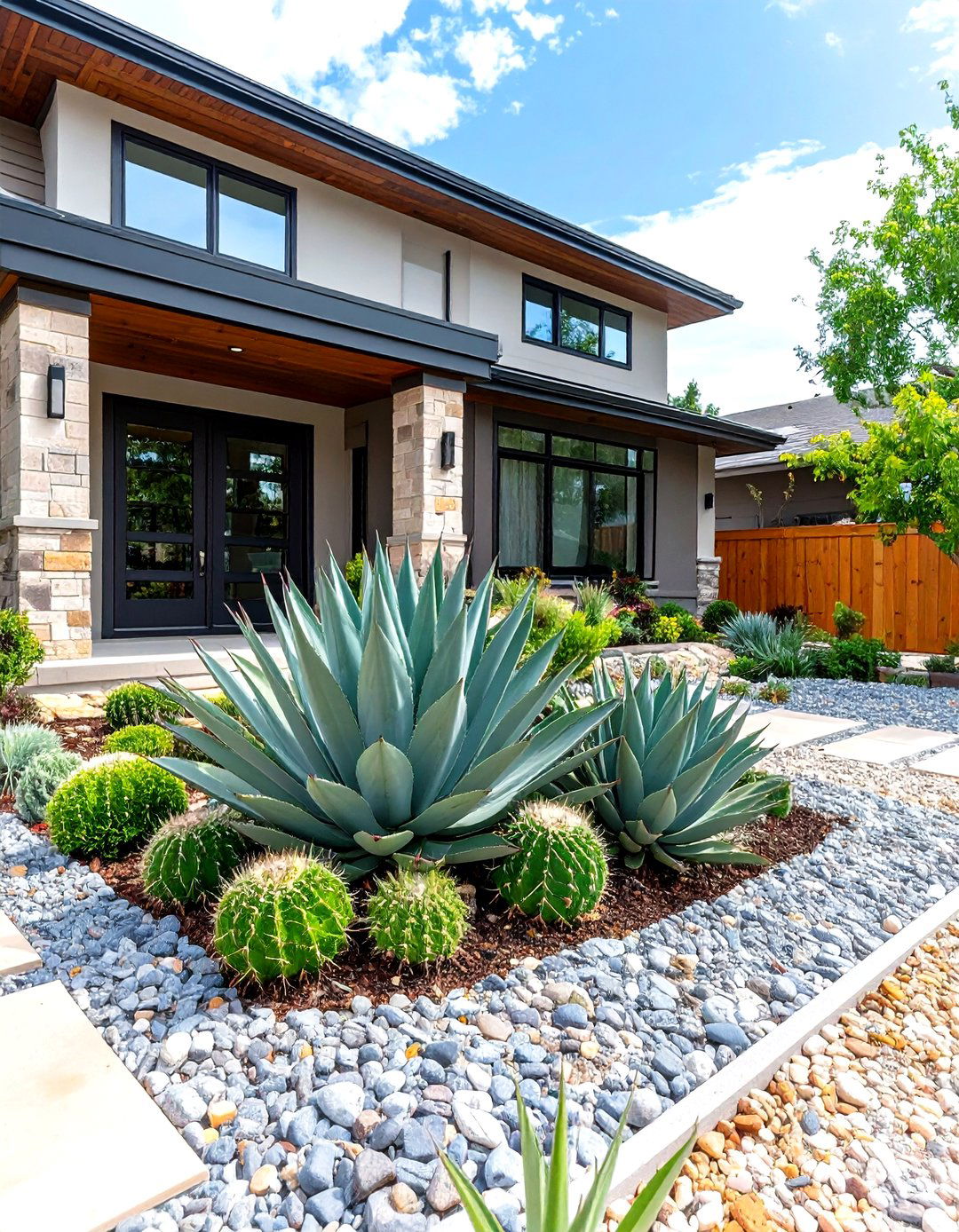 A Bold Sculptural Plant Landscape - 30 landscape ideas for front of house
