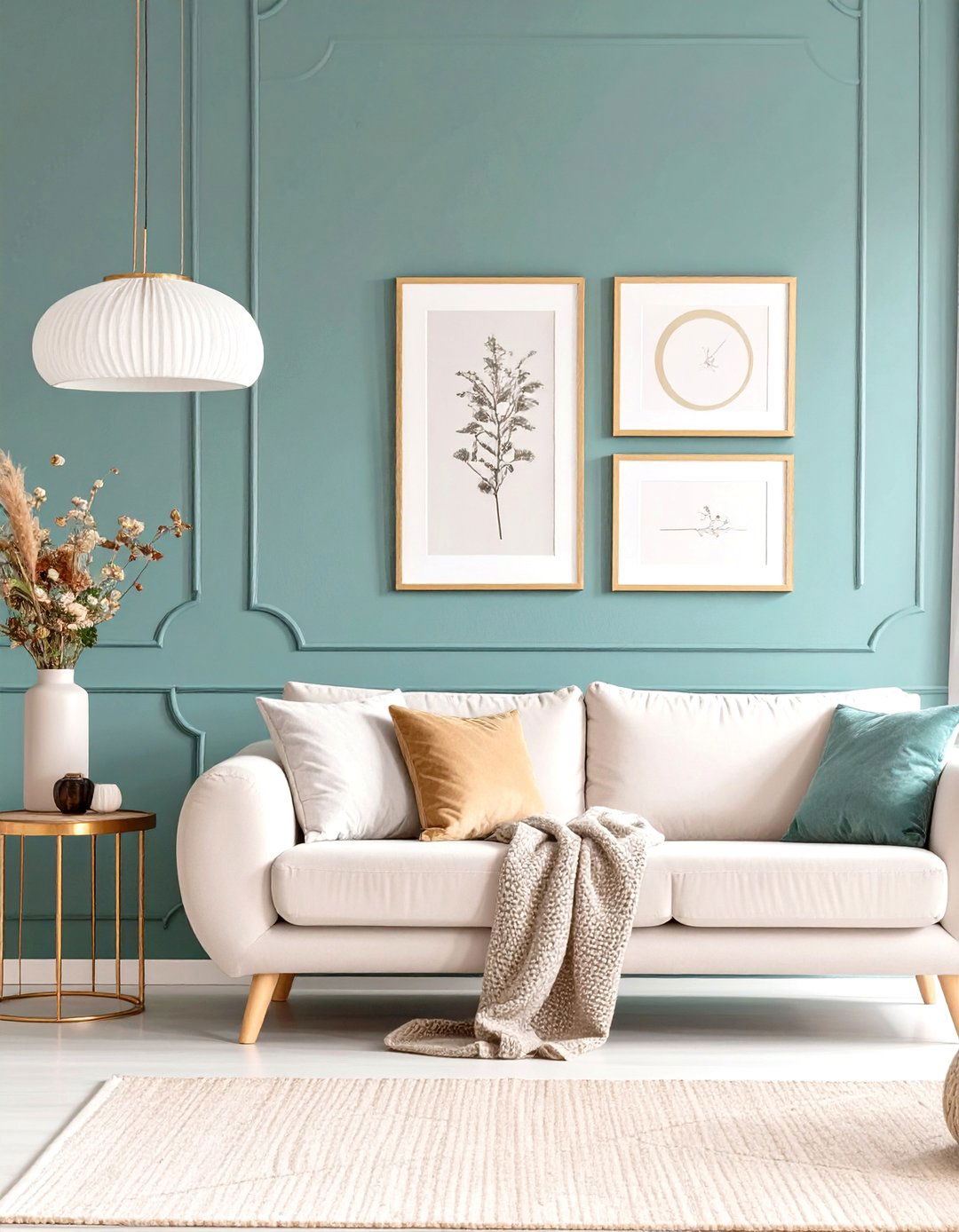 A Boldly Painted Accent Wall - 30 sitting room decor ideas