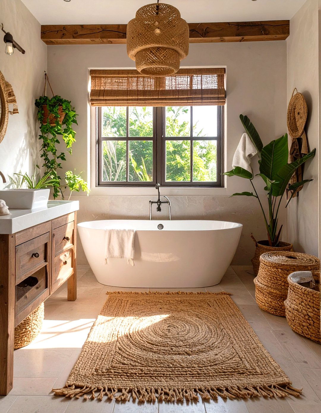 A Botanical Farmhouse Bathroom - 30 farmhouse rustic bathroom ideas