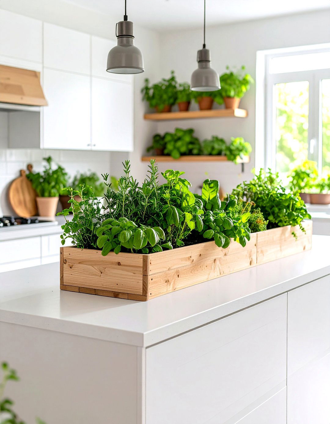 A Botanical Garden Kitchen Island - 30 kitchen island decor ideas