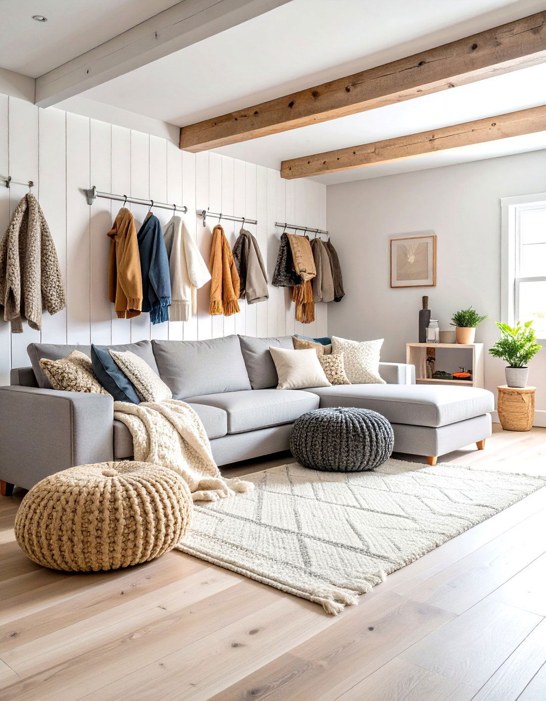 A Bright Scandinavian Inspired Basement - 30 ai basement remodel ideas