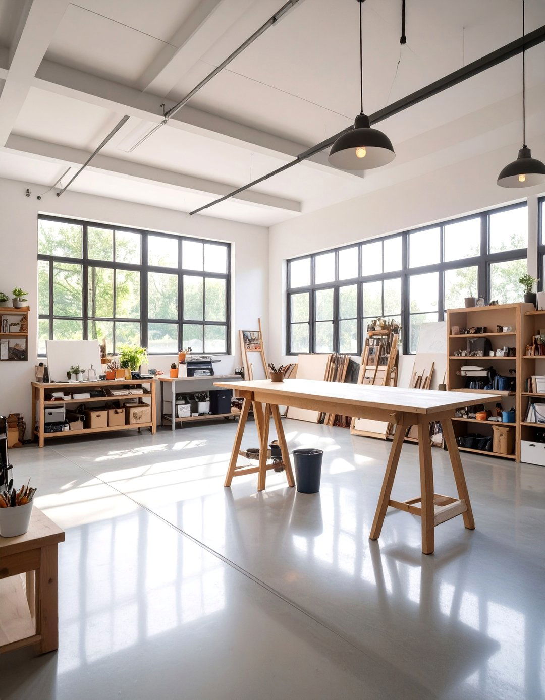 A Bright and Airy Art Studio - 30 attached garage addition ideas