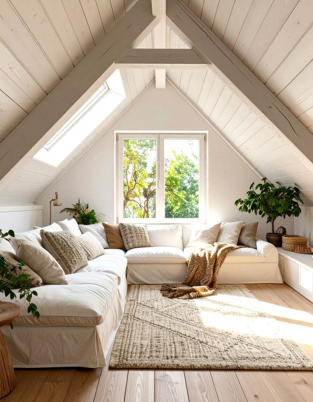 A Bright and Airy Attic Living Room - 30 cottage living room ideas