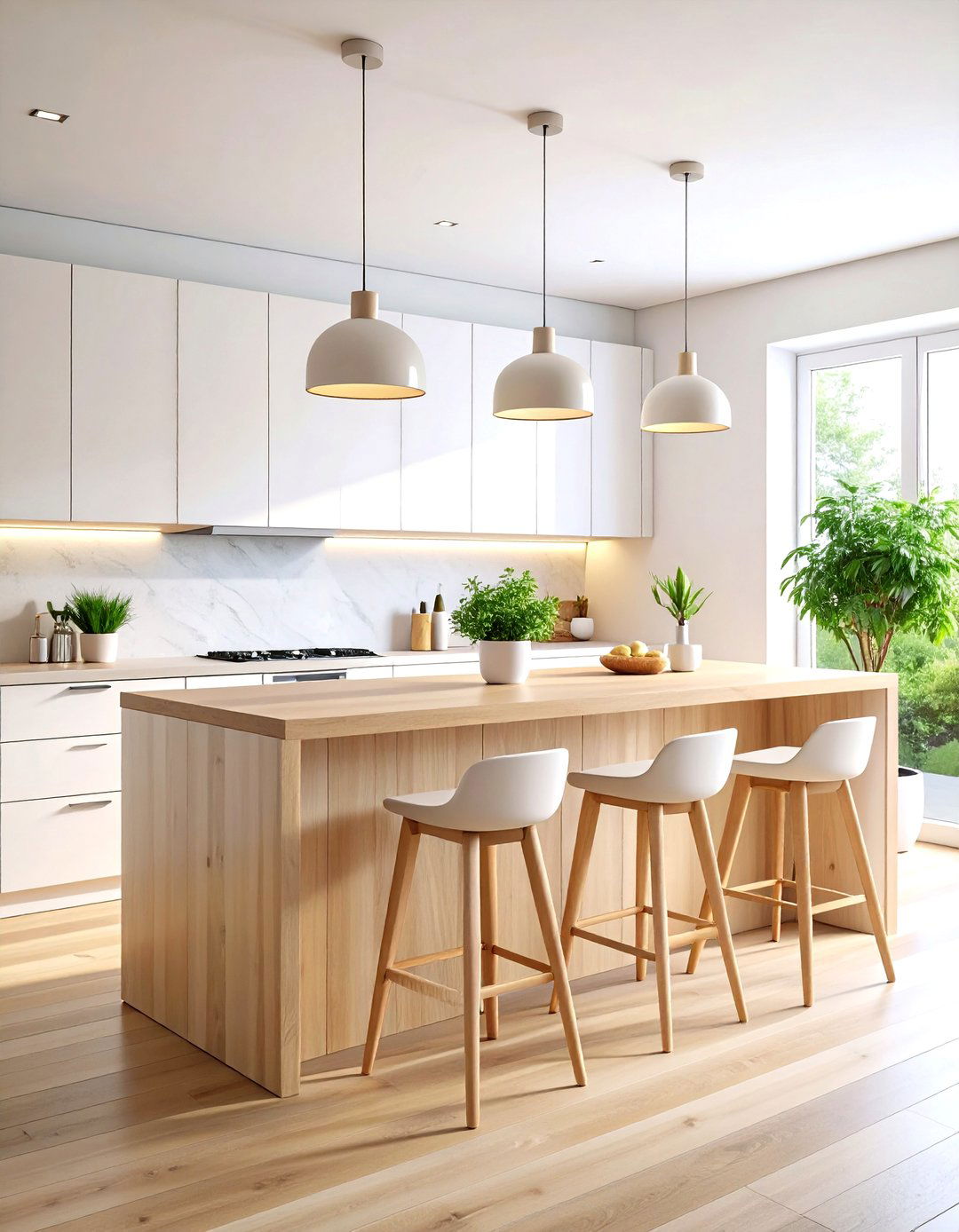 A Bright and Airy Scandinavian Kitchen Peninsula - 30 eat in kitchen ideas